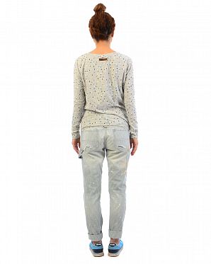 Футболка женская с длинным рукавом Naketano Grafenberg Grey Футболка женская с длинным рукавом Naketano Grafenberg Grey