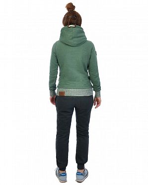 Толстовка женская с капюшоном Германия Naketano The Dark Sides Pine Green Melange
