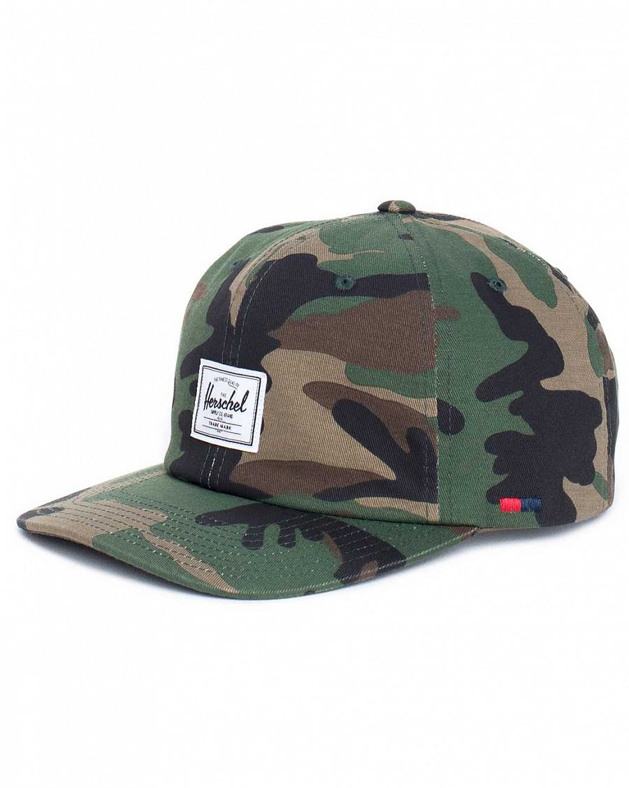 Бейсболка с прямым козырьком Herschel Woodland Camo купить с доставкой ...
