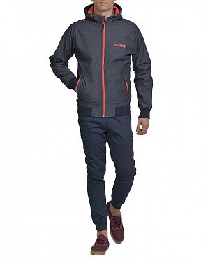 Ветровка водоотталкивающая на флисе Iriedaily City Shield Jeans Blue