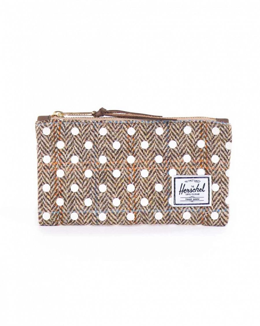 Клатч Herschel Network Smal Harris Tweed White Polka dot отзывы