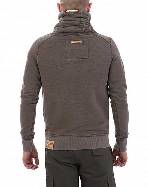 Толстовка мужская с высоким воротом Naketano Hipster Brown Толстовка мужская с высоким воротом Naketano Hipster Brown