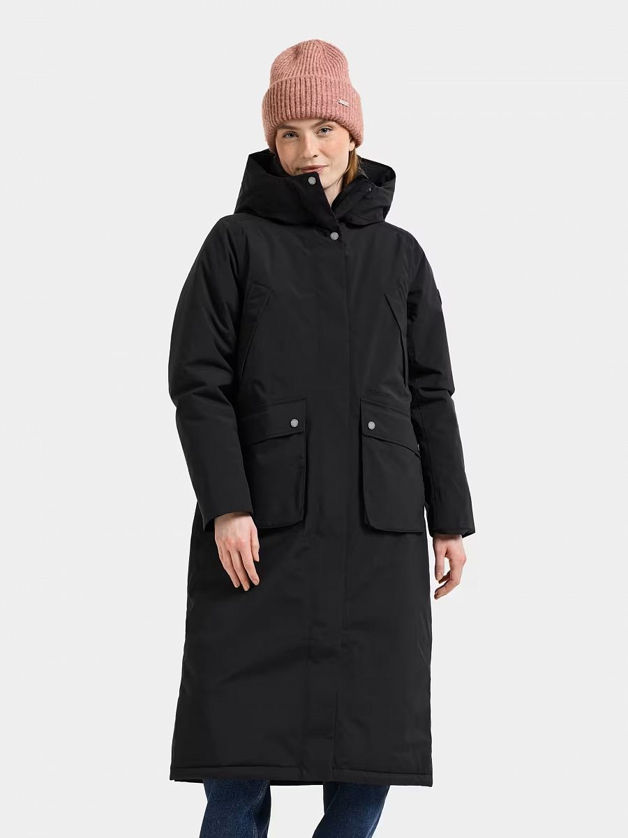 Парка женская зимняя водонепроницаемая Didriksons Leya Long Black Black отзывы