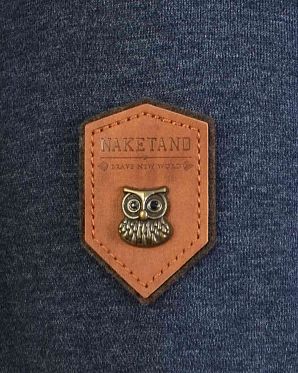 Толстовка женская с капюшоном Naketano Schmierlappen Jeck VI Indigo Blue Толстовка женская с капюшоном Naketano Schmierlappen Jeck VI Indigo Blue