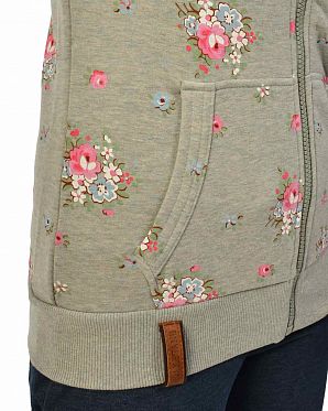 Толстовка женская на молнии с высоким воротом Naketano Brutalitat meine Gun Smoke Толстовка женская на молнии с высоким воротом Naketano Brutalitat meine Gun Smoke