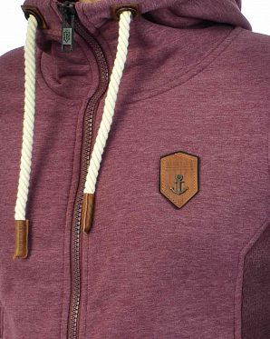 Толстовка мужская на молнии с капюшоном Naketano Full-Zip Hoodie Birol Bordeaux T Толстовка мужская на молнии с капюшоном Naketano Full-Zip Hoodie Birol Bordeaux T