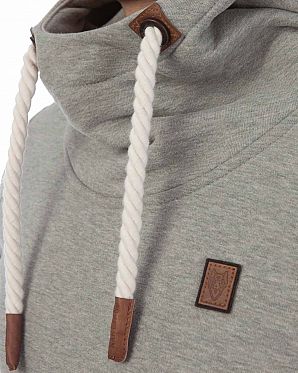 Толстовка мужская с капюшоном Naketano Suprame Gun Smoke Grey Толстовка мужская с капюшоном Naketano Suprame Gun Smoke Grey