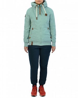 Толстовка женская с капюшоном Naketano Blonder Engel Wiederkauer Grun Melange