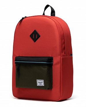 Рюкзак водоотталкивающий с карманом для 15 ноутбука Herschel Heritage Chili/Black/Ivy Green/Storm Bl