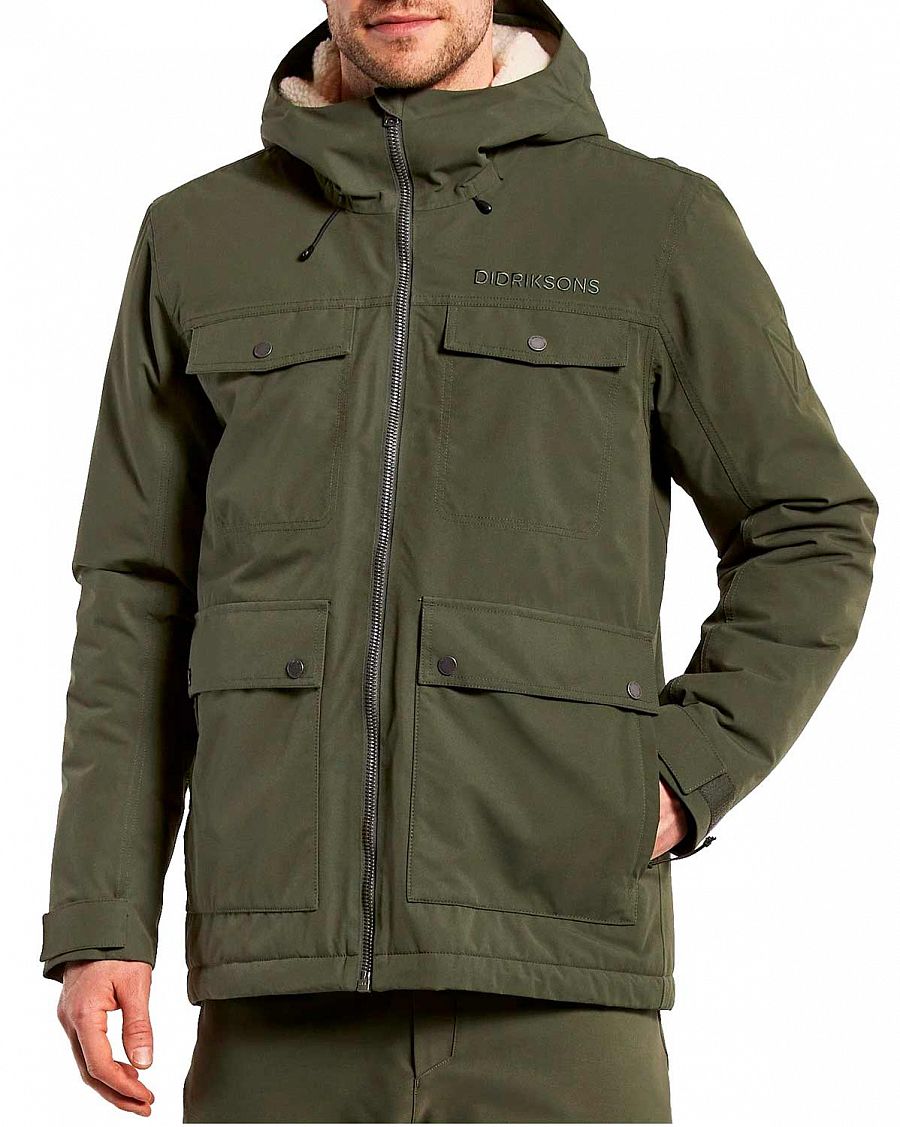 Куртка мужская непромокаемая демисезонная Швеция Didriksons Frode Green отзывы