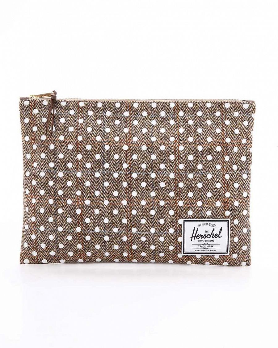 Клатч Herschel Network Extra Large Harris Tweed White polka dot отзывы