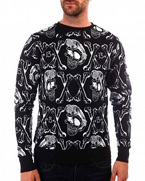 Толстовка свитшот Rum Knuckies Rocka Black Толстовка свитшот Rum Knuckies Rocka Black