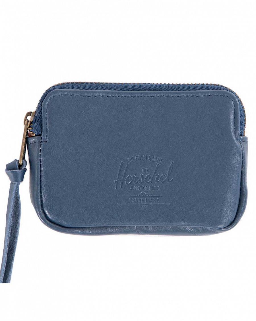 Кейс для кредиток из кожи Herschel Oxford Pouch Leather Navy Smooth отзывы