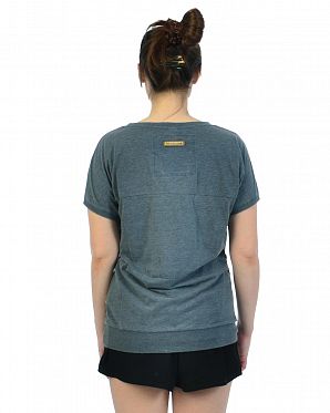 Футболка женская удлиненная Naketano Naketano Kelle inne Fresse II Heritage Bluegrey Melange Футболка женская удлиненная Naketano Naketano Kelle inne Fresse II Heritage Bluegrey Melange