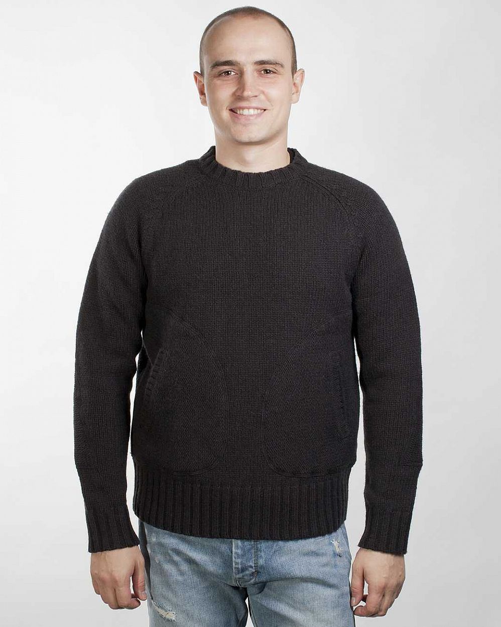 купить Свитер Addict Heavy Crew Knit Black в Москве купить Свитер Addict Heavy Crew Knit Black в Москве