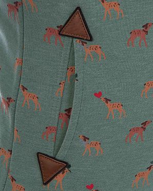 Толстовка женская с капюшоном Naketano Die Finnen Kommen Green Melange