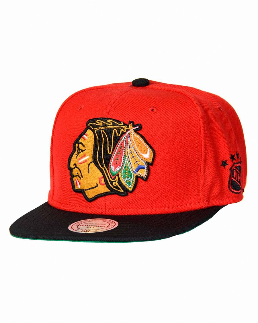 Бейсболка с прямым козырьком Mitchell and Ness LOGO 2 TONE Chicago Blackhawks Red отзывы