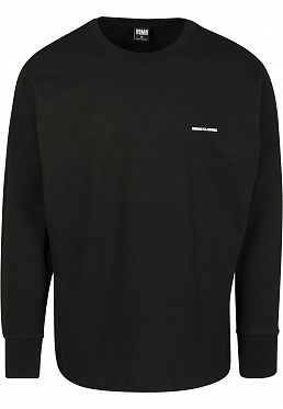 Футболка мужская с длинным рукавом Urban Classics Black White Футболка мужская с длинным рукавом Urban Classics Black White