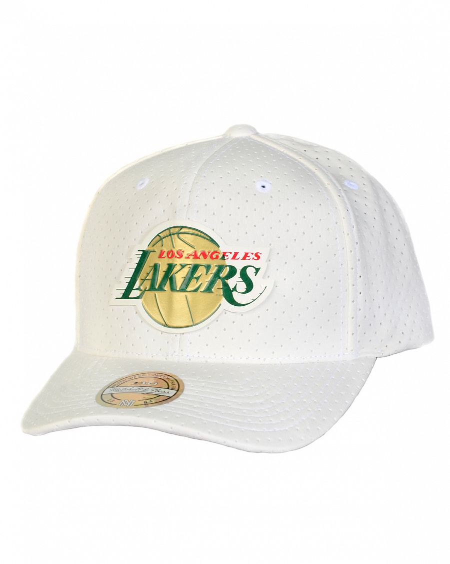 Бейсболка с изогнутым козырьком Mitchell and Ness ACE Los Angeles Lakers White отзывы