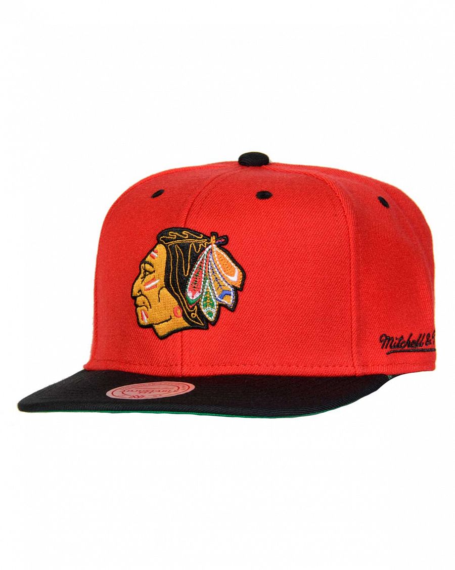 Бейсболка с прямым козырьком Mitchell and Ness FLIPSIDE Chicago Blackhawks Red отзывы