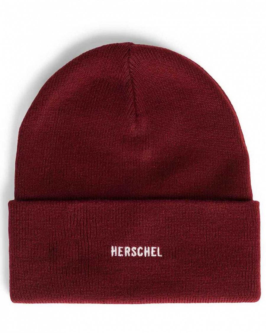 Шапка зимняя с подворотом Herschel Elmer ID Windsor Wine отзывы