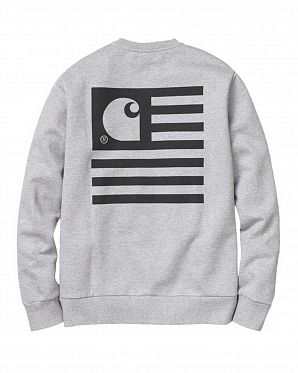 Толстовка мужская на флисе Carhartt State Sweat Grey