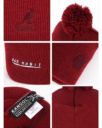 Шапка вязанная с помпоном Kangol Bad Habit Rioja