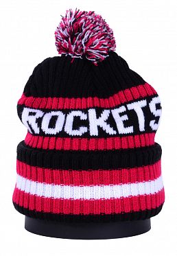 Шапка с помпоном на флисе '47 Brand NBA Houston Rockets Red Black