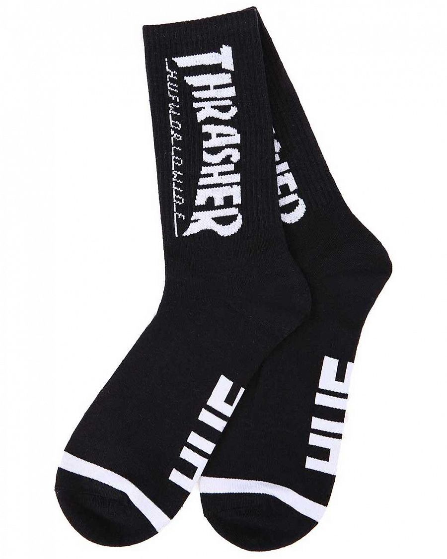 Носки скейтерские Thrasher and HUF Black отзывы Носки скейтерские Thrasher and HUF Black отзывы