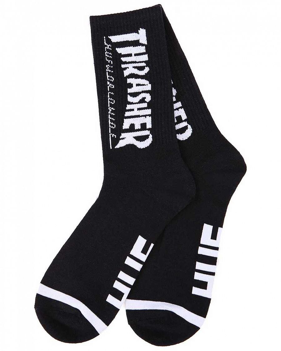 Носки скейтерские Thrasher and HUF Black отзывы