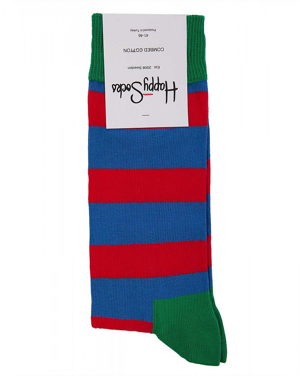Носки высокие мужские Швеция Happy Socks Stripe Red Royal отзывы