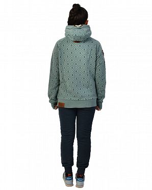 Толстовка женская на молнии с капюшоном Naketano Jennifer Hart Stormy Sea Melange Толстовка женская на молнии с капюшоном Naketano Jennifer Hart Stormy Sea Melange