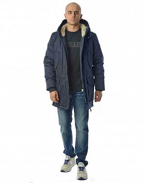 Парка мужская зимняя водоотталкивающая Россия Loading Navy