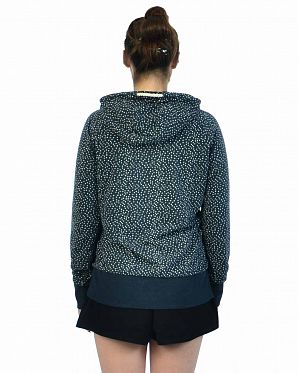 Толстовка легкая женская с капюшоном Naketano Gartenmobelgangster III Indigo Blue Melange