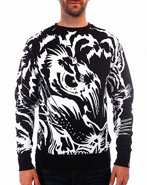 Толстовка свитшот Rum Knuckies Tiger Black Толстовка свитшот Rum Knuckies Tiger Black