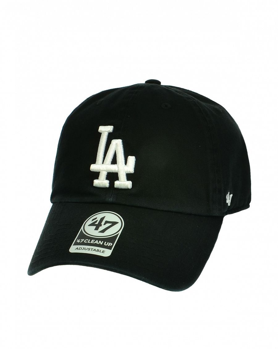 Бейсболка классическая с изогнутым козырьком '47 Brand Clean Up Los Angeles Dodgers BKJ Black отзывы