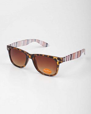 Очки Sunglasses Classic Modern Wayfarer Printed Arms Brown Очки Sunglasses Classic Modern Wayfarer Printed Arms Brown