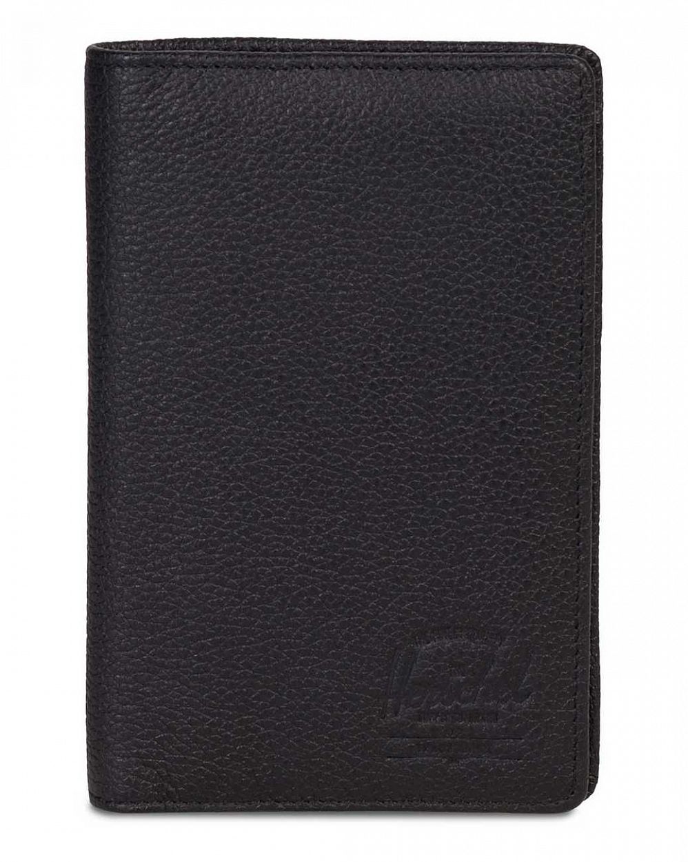 Обложка органайзер для паспорта Herschel Search Leather RFID Black отзывы