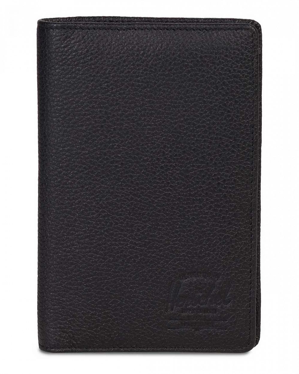 Обложка органайзер для паспорта Herschel Search Leather RFID Black отзывы