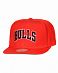 Бейсболка с прямым козырьком Mitchell and Ness Chicago Bulls NT Red