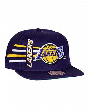 Бейсболка с прямым козырьком Mitchell and Ness RETRO BOLT Los Angeles Lakers Purple Бейсболка с прямым козырьком Mitchell and Ness RETRO BOLT Los Angeles Lakers Purple