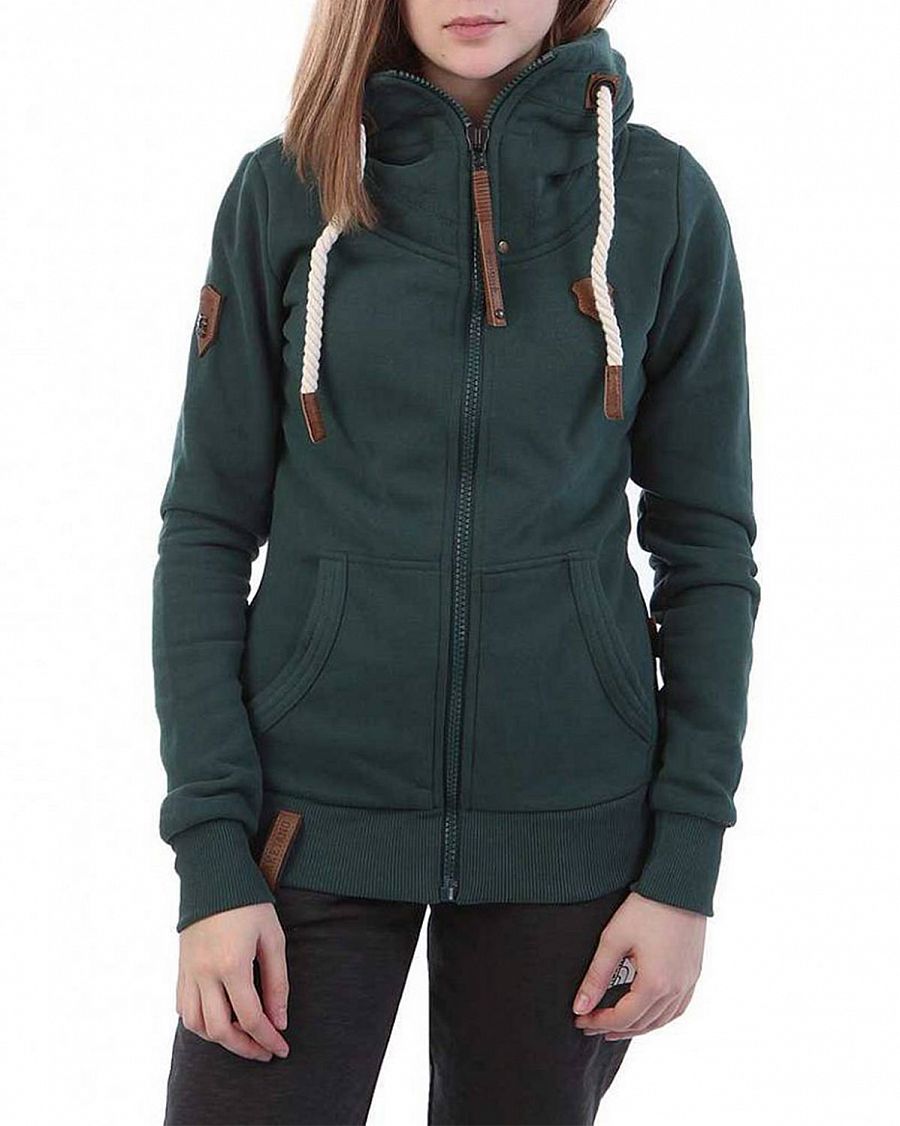 Толстовка женская на молнии Naketano Monsterbumserin Dark Green отзывы Толстовка женская на молнии Naketano Monsterbumserin Dark Green отзывы