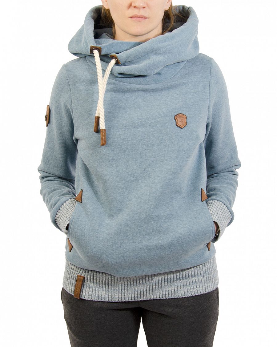 Толстовка женская с капюшоном Германия Naketano The Dark Sides Light Blue Melange отзывы Толстовка женская с капюшоном Германия Naketano The Dark Sides Light Blue Melange отзывы