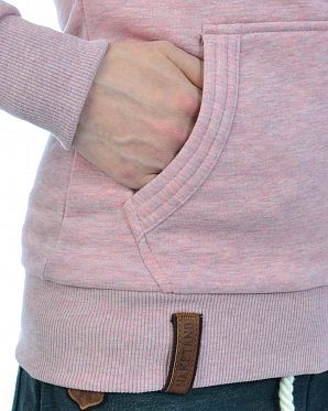Толстовка женская на молнии с капюшоном Naketano Brazzo Schmutzmuschi Pink