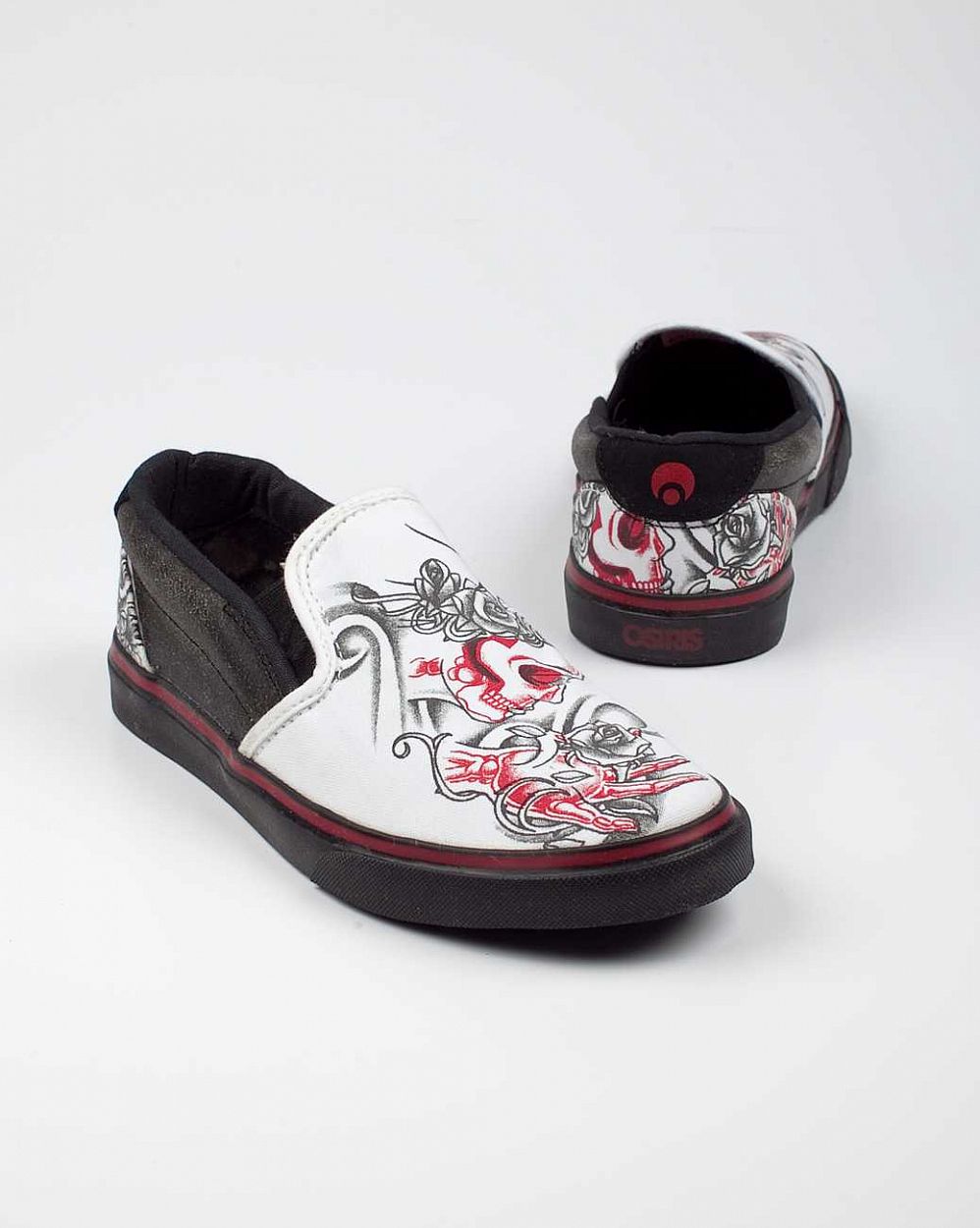 Слипоны женские Osiris Scoop Girls W'S black white red olvera отзывы