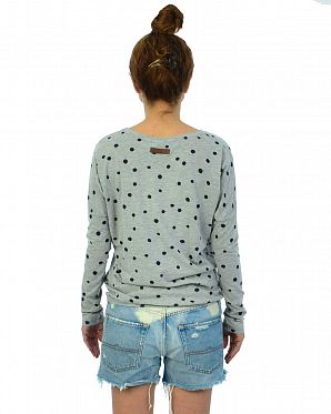 Футболка женская с длинным рукавом Naketano Sucking with Honor Gray Melange Футболка женская с длинным рукавом Naketano Sucking with Honor Gray Melange