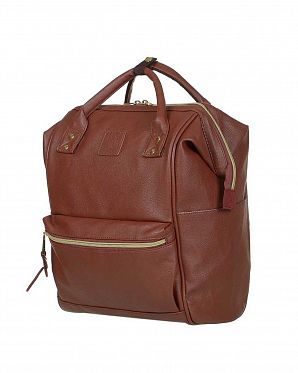 Рюкзак с двумя ручками кожаный малый Anello Burgandy