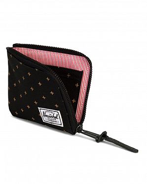 Кошелек на молнии и слотом для карт Herschel Johnny Black Gridlock Gold Кошелек на молнии и слотом для карт Herschel Johnny Black Gridlock Gold