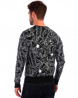 Толстовка свитшот Rum Knuckies Animal Black Толстовка свитшот Rum Knuckies Animal Black