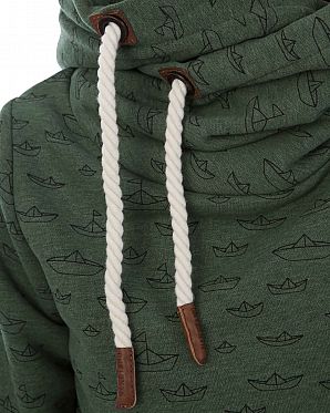 Толстовка женская с капюшоном Naketano Darthovic Ship Green